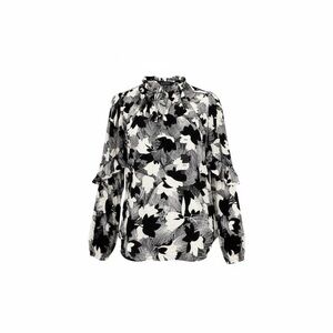 Ralph Lauren‎ Women's Floral Blouse Boat Neck Long Sleeve Casual